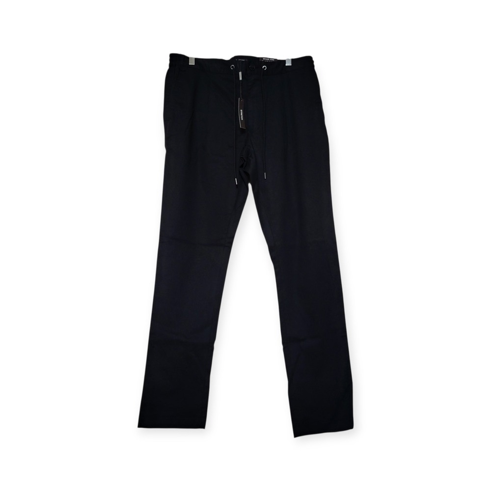 Michael Kors Mens 36x32 Pleat Drawstring Pants Stretch Casual Minimal Preppy NWT - Picture 6 of 10